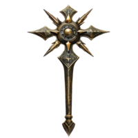 Morning star weapon on isolated transparent background png