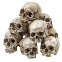 Pile of skull on isolated transparent background png