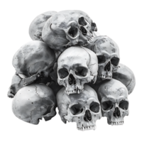 Pile of skull on isolated transparent background png