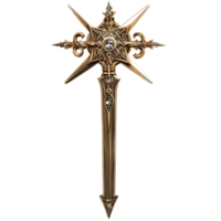 Morning star weapon on isolated transparent background png