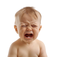 bebé llorando en aislado transparente antecedentes png