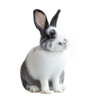 Cute bunny rabbit on isolated transparent background png