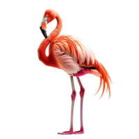 Flamingo on isolated transparent background png