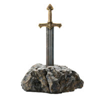 excalibur espada dentro a pedra em isolado transparente fundo png