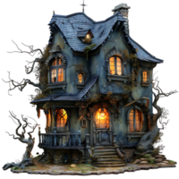 Haunted house on isolated transparent background png