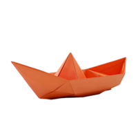 Paper boat on isolated transparent background png