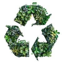 recycler icône symbole dans les plantes la nature sur isolé transparent Contexte png
