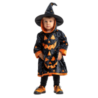 Boy kid halloween costume trick or treat on isolated transparent background png