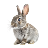 Cute bunny rabbit on isolated transparent background png
