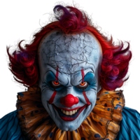 Evil clown on isolated transparent background png