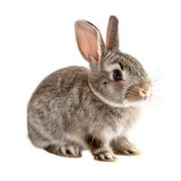 Cute bunny rabbit on isolated transparent background png