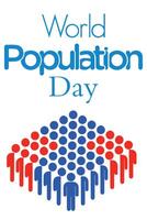 mundo población día concepto, 11 julio. vector