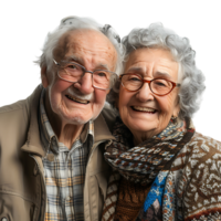 Happy grandparents on isolated transparent background png