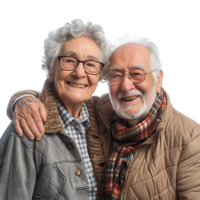 Happy grandparents on isolated transparent background png