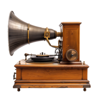 Phonograph on isolated transparent background png