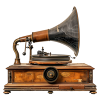 Phonograph on isolated transparent background png