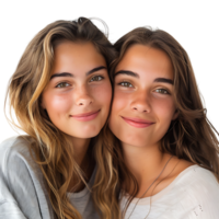 Girl bestfriend on isolated transparent background png