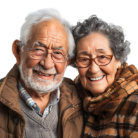 glücklich Großeltern auf isoliert transparent Hintergrund png