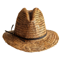 Straw hat on isolated transparent background png
