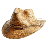 Straw hat on isolated transparent background png