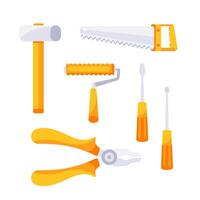 Mechanic, Construction tool set for home repairs. Renovation kit. Equipment for repair vector