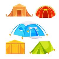 Mountaineering tents. Camping tent for camping or army expedition. Glamping dome. vector