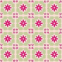 flower pattern on a green background vector