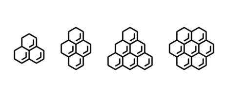 Honeycomb icon in line style. Beehive concept. Editable stroke vector