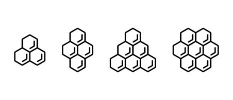 Honeycomb icon in line style. Beehive concept. Editable stroke vector