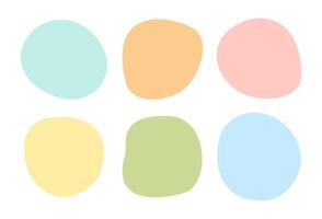 Color liquid blob shapes, pastel organic random forms, fluid silhouette, simple smooth ink stain. Highlight for social media stories vector