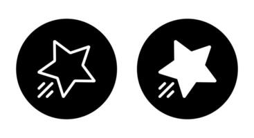 rápido estrella icono en negro círculo. enviar regalo concepto vector