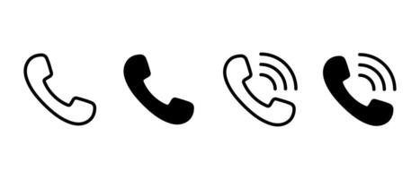 Telephone communication icon in generic style. Phone, contact us sign symbol vector