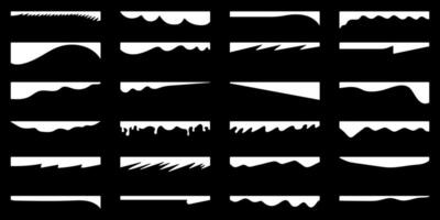 geométrico sitio web frontera y separador encabezados orgánico web divisor de página formas para web página. resumen curva conjunto para pancartas, carteles, sitio web y aplicación divisores formas y encabezados vector