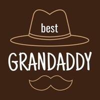 Celebrate Grandpa with this charming illustration for a greeting card or TShirt design. Perfect for Grandparents Day or Gramps birthday. vector