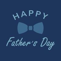 Happy Fathers Day greeting card with bow tie. illustration. Our First Fathers Day vector