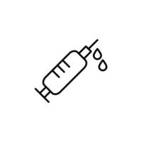 Syringe Linear Icon. Perfect for design, infographics, web sites, apps. vector
