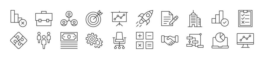 Collection of thin line icons of money and finance. Editable stroke. Simple linear illustration for web sites, newspapers, articles book vector