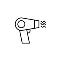 Hairdryer Symbol. Suitable for books, stores, shops. Editable stroke in minimalistic outline style. Symbol for design vector