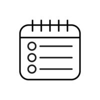 Calendar Symbol for Adverts. Suitable for books, stores, shops. Editable stroke in minimalistic outline style. Symbol for design vector