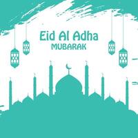 eid Alabama adha Mubarak social medios de comunicación enviar hermosa islámico antecedentes vector