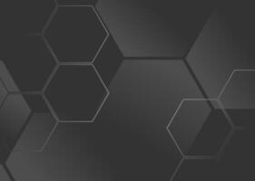 Gradient hexagonal background. white and black colors. copy space area vector