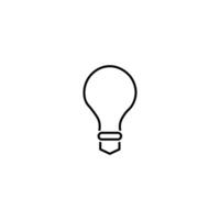 Simple Bulb Sign for Shops and Stores. Perfect for web sites, books, stores, shops. Editable stroke in minimalistic outline style vector