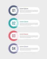 4 options or steps. Infographic modern label design. vector