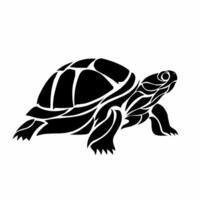 ilustración gráficos de tribal Arte diseño Tortuga en un blanco antecedentes vector