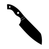 Knife icon. Black silhouette. Chef kitchen knife. Utensils for cooking. Kitchenware illustration vector