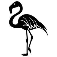 A Flamingo Silhouette isolated on a white background. vector