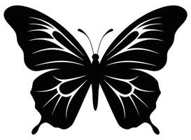 A Butterfly Silhouette isolated on a white background. vector