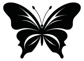 A Butterfly Silhouette isolated on a white background. vector