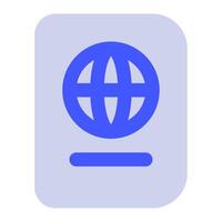 Passport icon for web, app, infographic vector