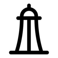 Space Needle icon for web, app, infographic vector